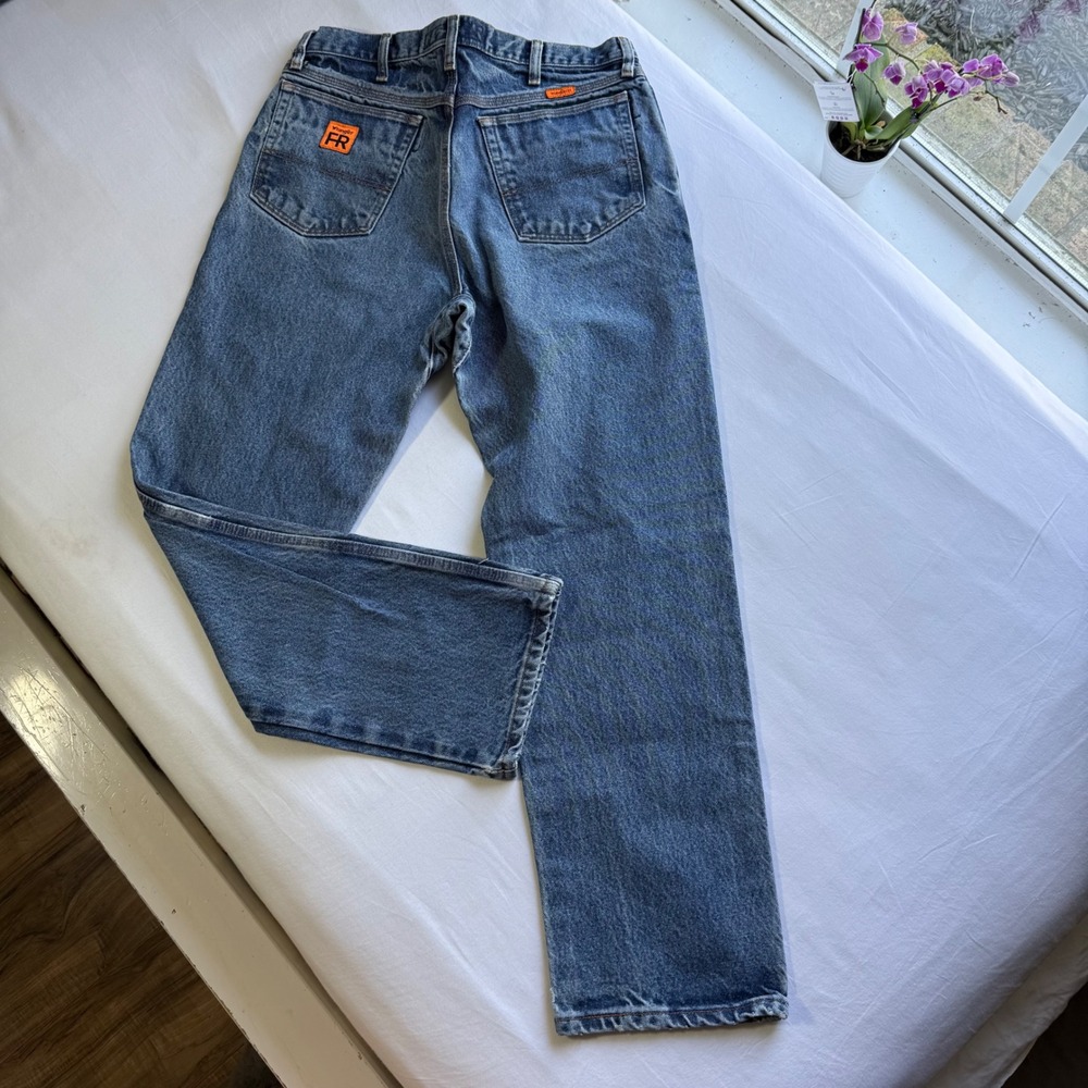 Wrangler Riggs Workwear FR Jeans Mens 34x32 Blue Flame Resistant HRC2 FR3W050